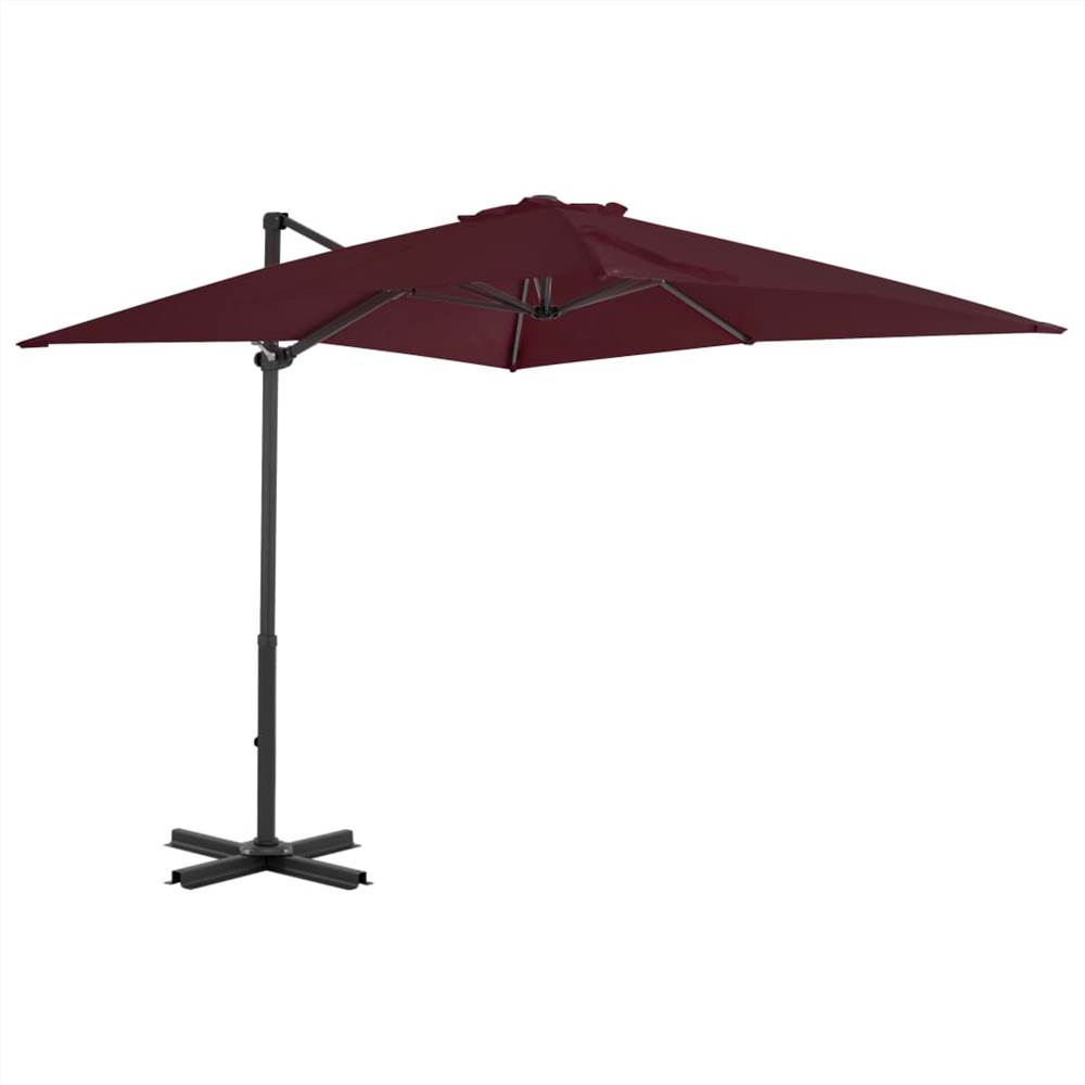 

Cantilever Umbrella with Aluminium Pole Bordeaux Red 250x250 cm