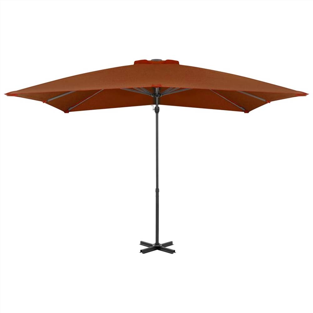 Cantilever Umbrella with Aluminium Pole Terracotta 250x250 cm
