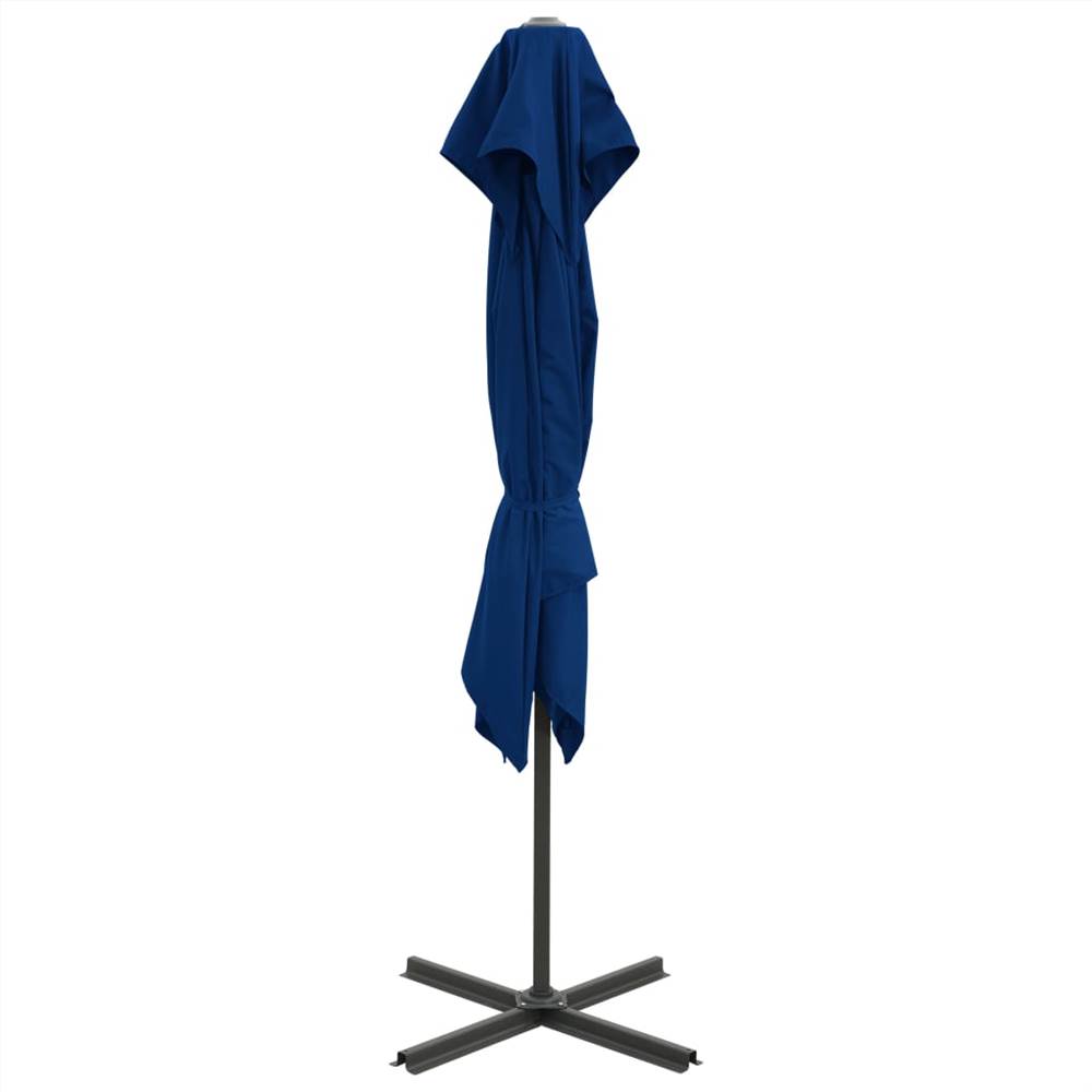 Cantilever Umbrella with Double Top 250x250 cm Azure Blue