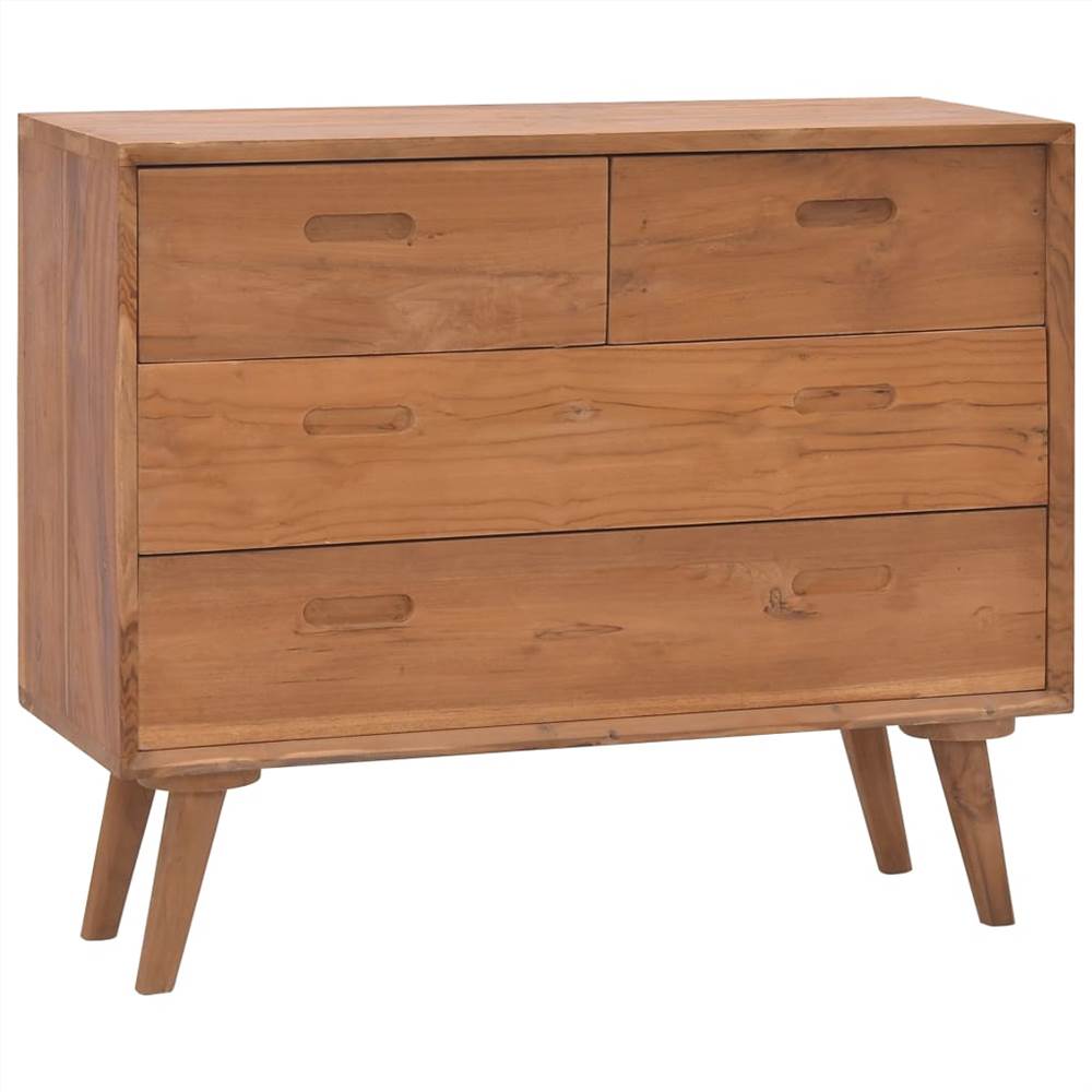 

Chest of Drawers 90x35x75 cm Solid Teak Wood