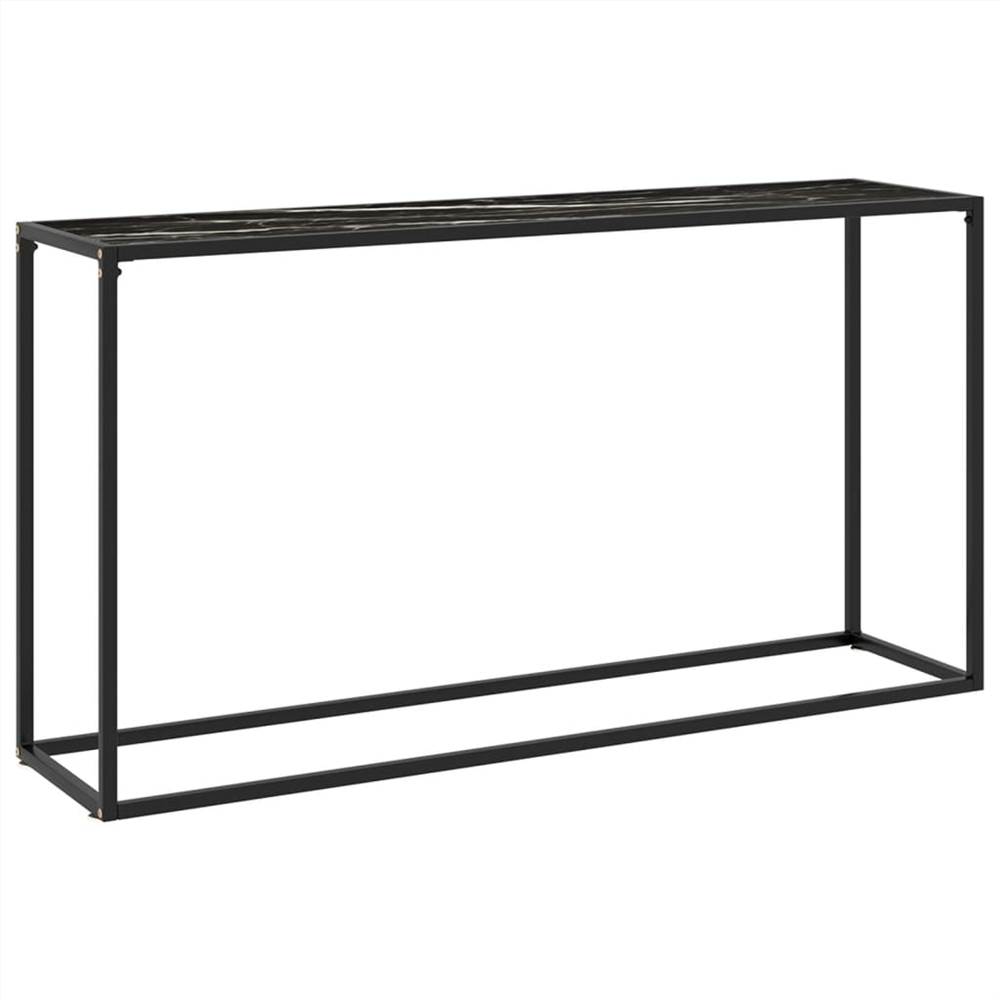 

Console Table Black 140x35x75 cm Tempered Glass