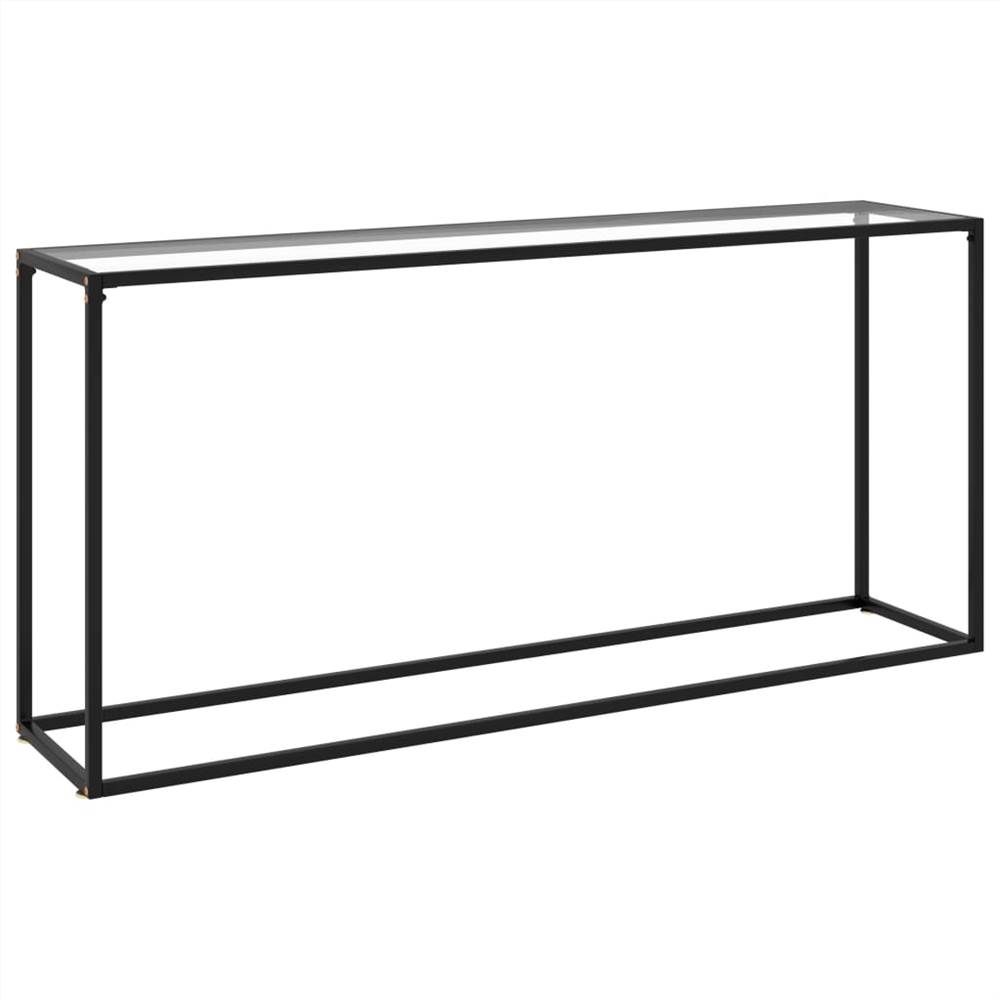 

Console Table Black 160x35x75 cm Tempered Glass