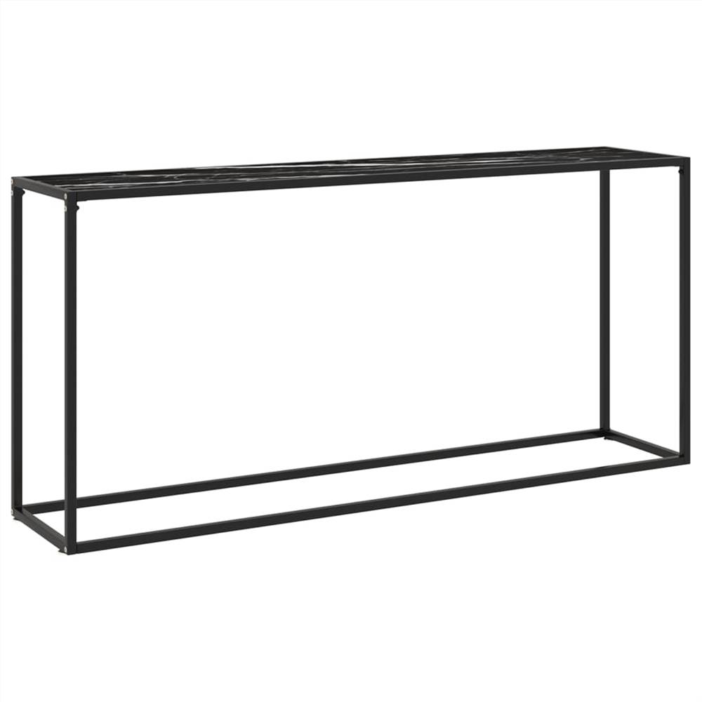 

Console Table Black 160x35x75 cm Tempered Glass