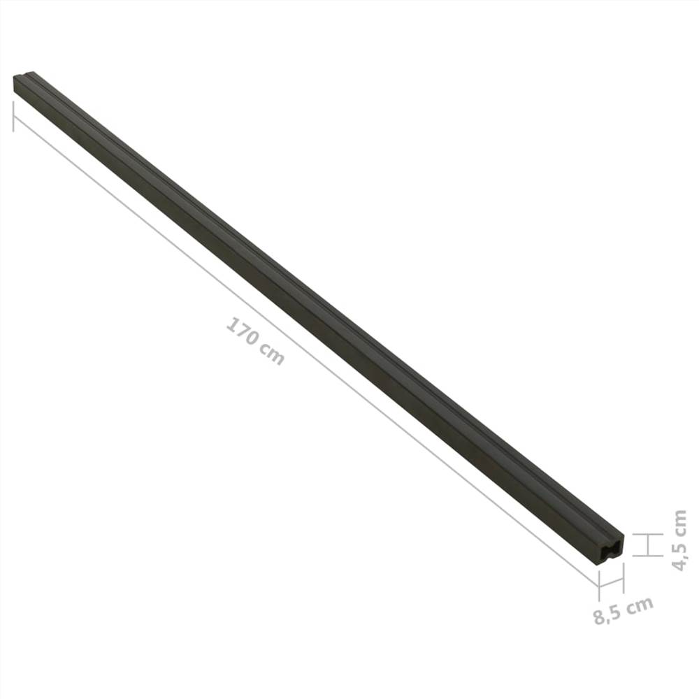 Decking Joist 6 pcs Black 170x8.5x4.5 cm WPC