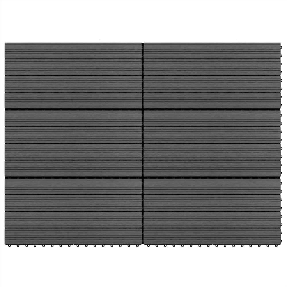 

Decking Tiles 6 pcs WPC 60x30 cm 1.08 m² Black