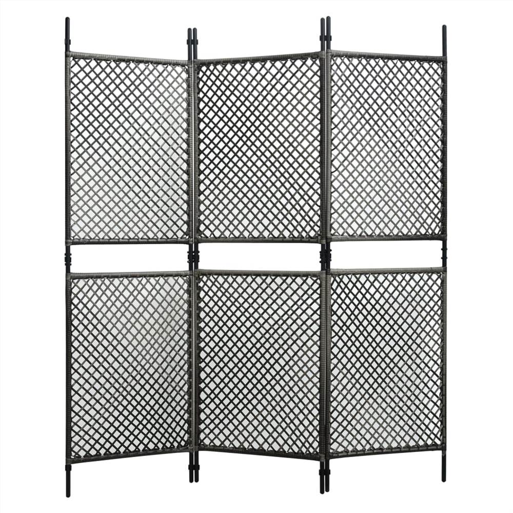 

Fence Panel Poly Rattan 1.8x2 m Anthracite