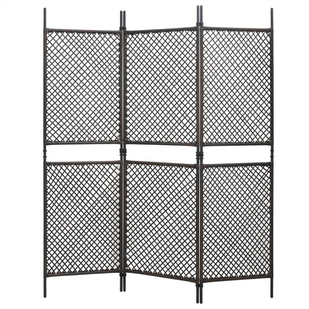 

Fence Panel Poly Rattan 1.8x2 m Brown