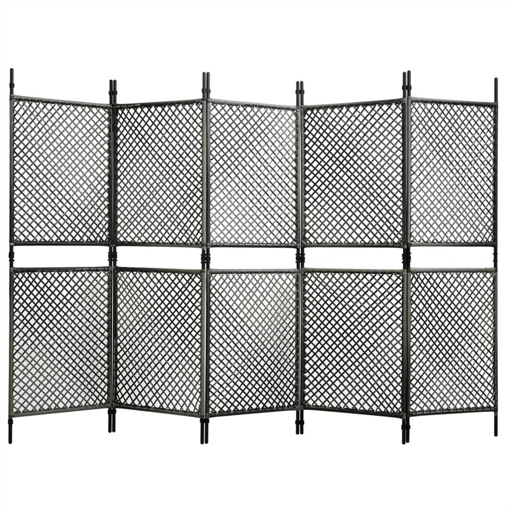 

Fence Panel Poly Rattan 3x2 m Anthracite