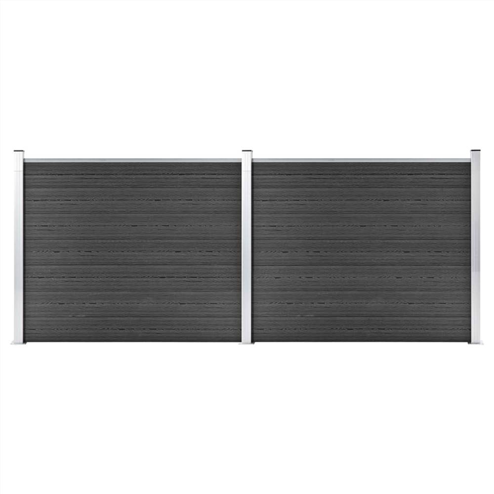 

Fence Panel Set WPC 353x146 cm Grey