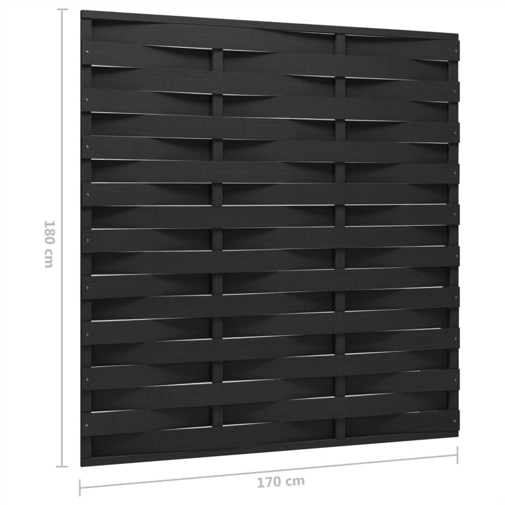 Fence Panel WPC 170x180 cm Black
