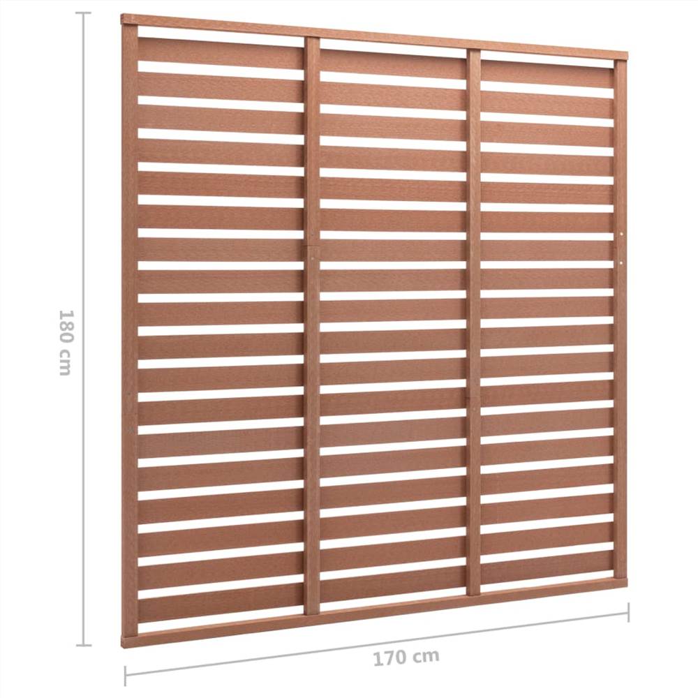 Fence Panel WPC 170x180 cm Brown