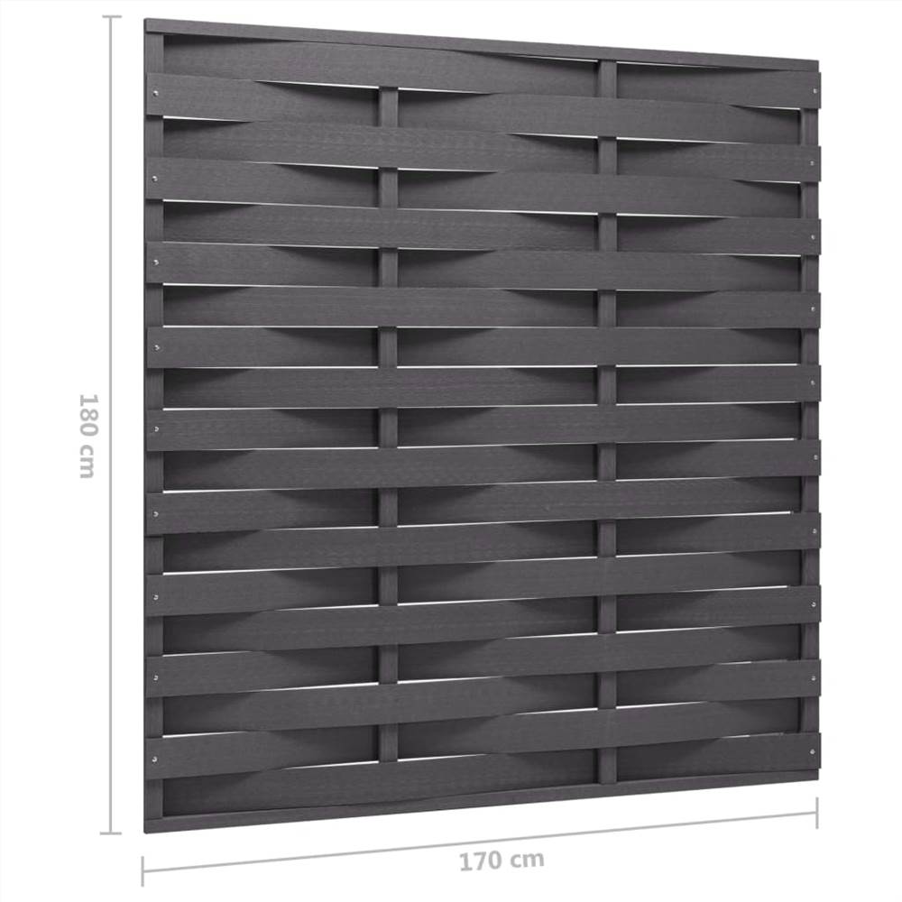 Fence Panel WPC 170x180 cm Grey