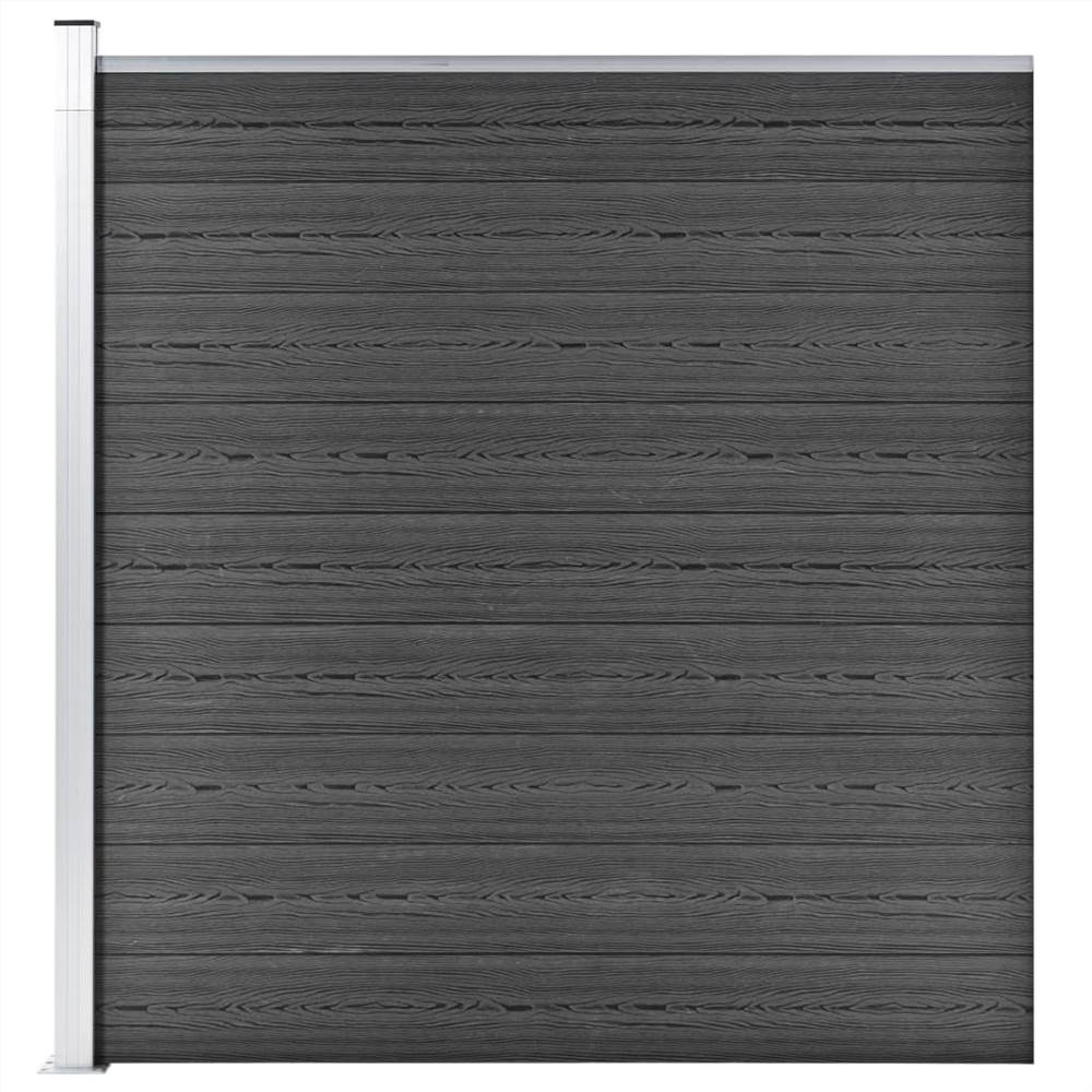 

Fence Panel WPC 175x186 cm Black