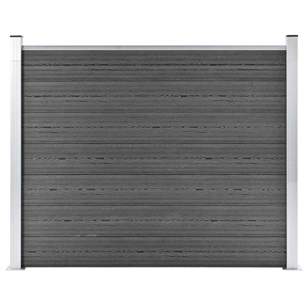 

Fence Panel WPC 180x146 cm Black