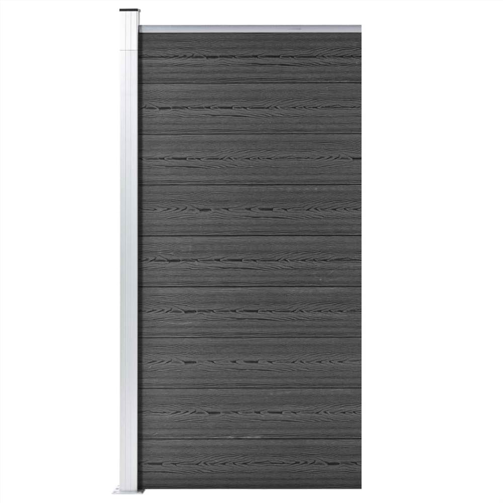 

Fence Panel WPC 95x186 cm Black