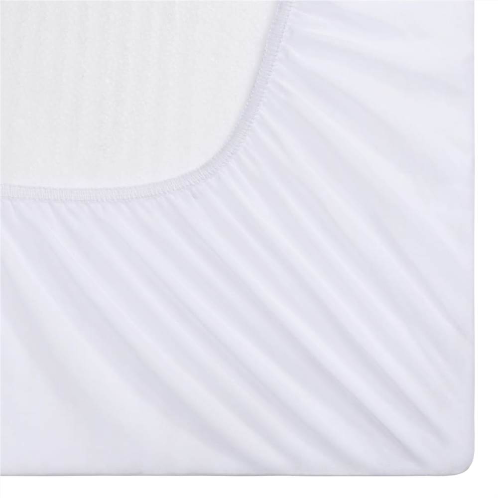 Fitted Sheets Waterproof 2 pcs Cotton 70x140 cm White