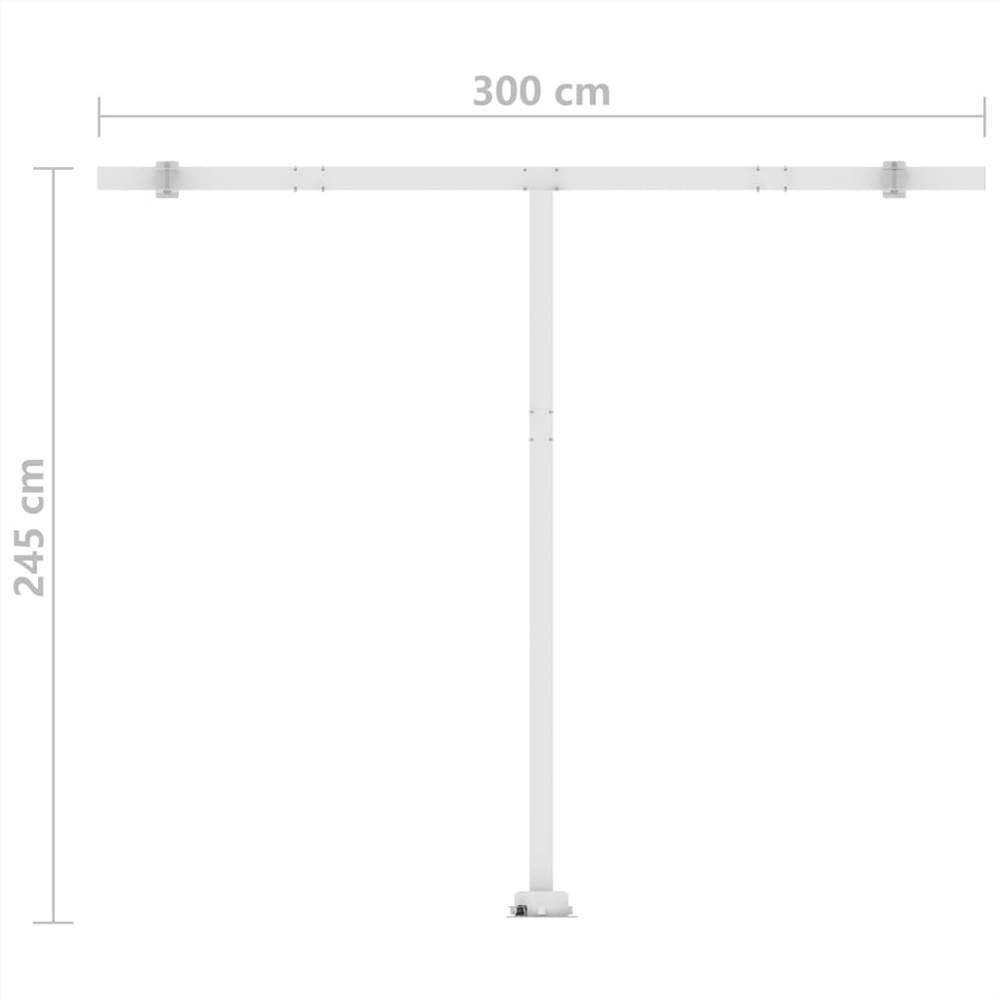 Freestanding Manual Retractable Awning 300x250 cm Orange/Brown