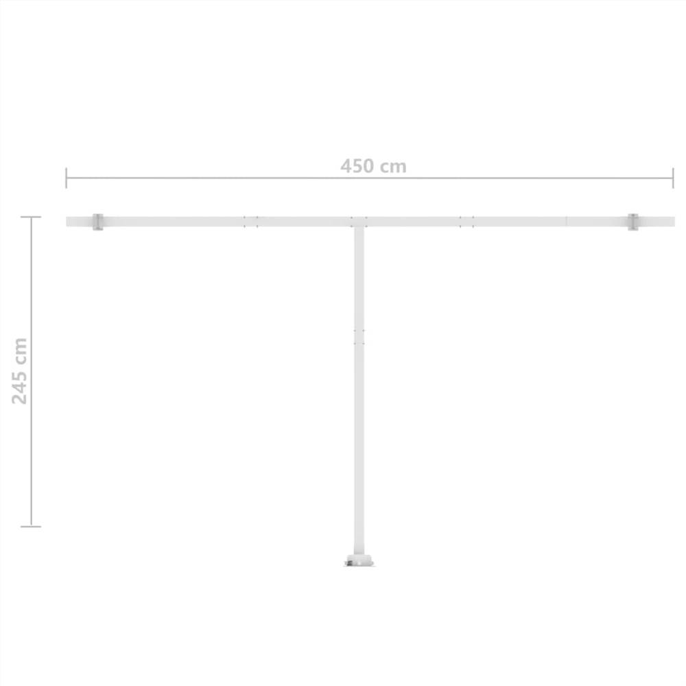 Freestanding Manual Retractable Awning 500x350 cm Yellow/White