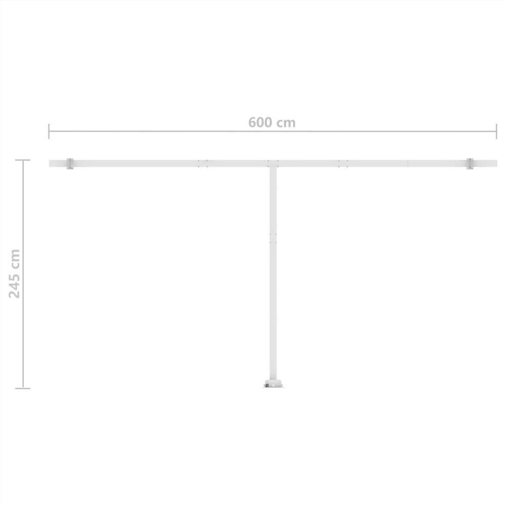 Freestanding Manual Retractable Awning 600x300 cm Anthracite