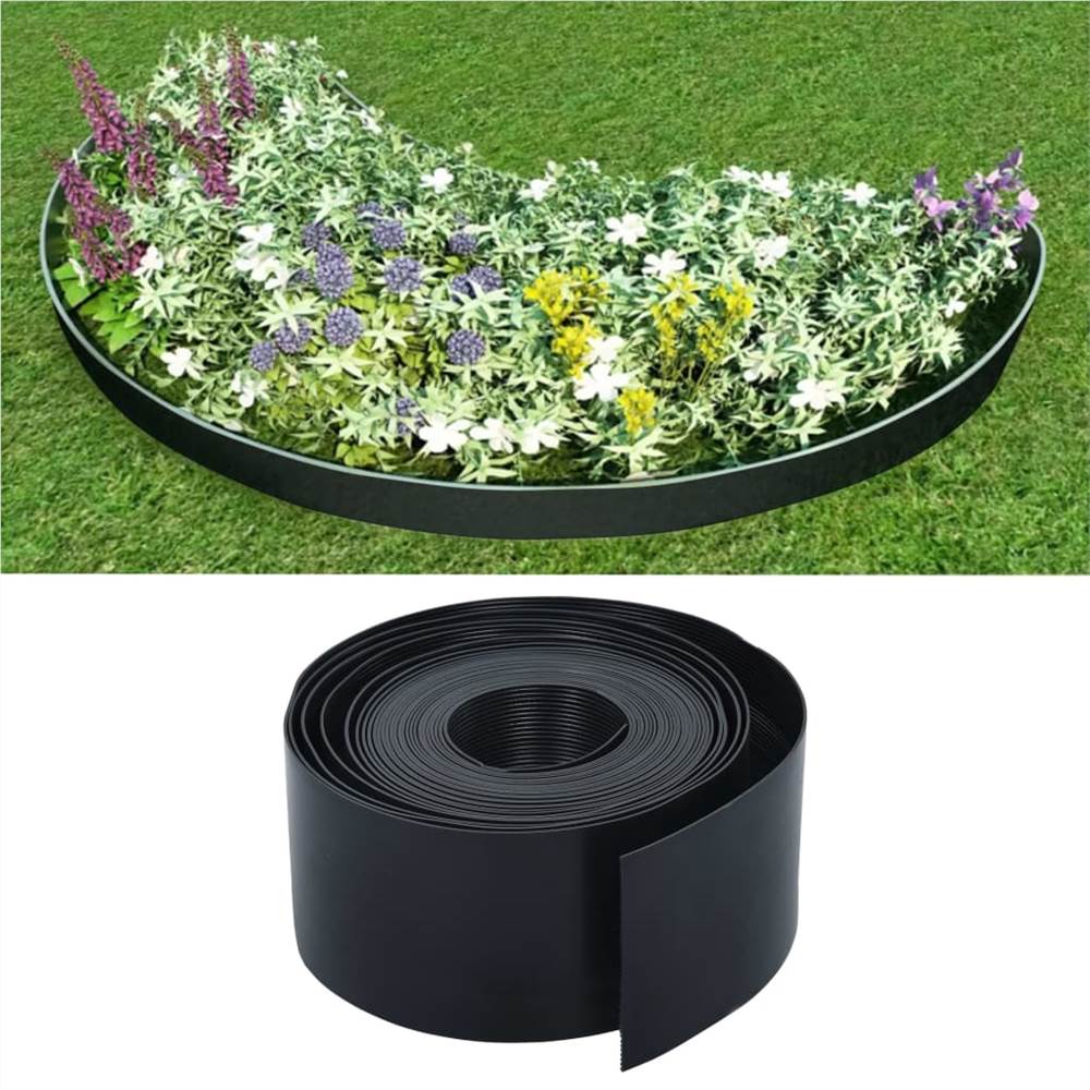 

Garden Edging Black PE 10 m 20 cm