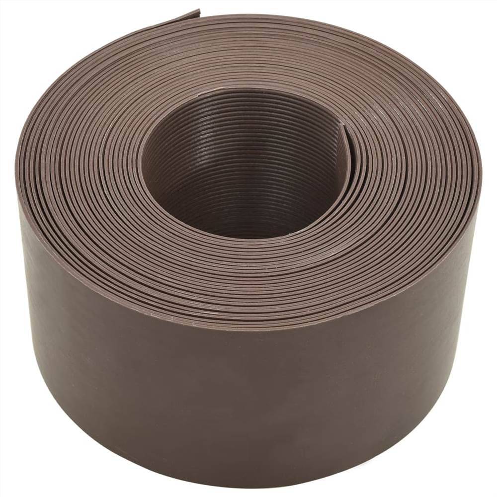 Garden Edging Brown PE 10 M 10 Cm 9 Garden Edging Brown PE 10 m 10 cm