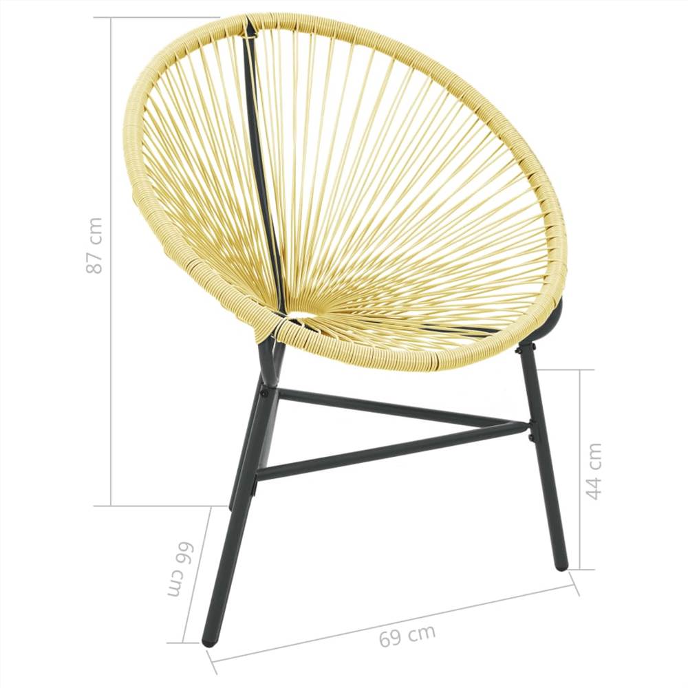 Garden Moon Chair Poly Rattan Beige