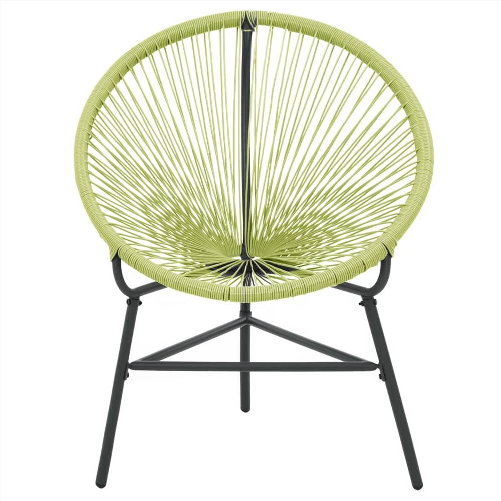 Garden Moon Chair Poly Rattan Green
