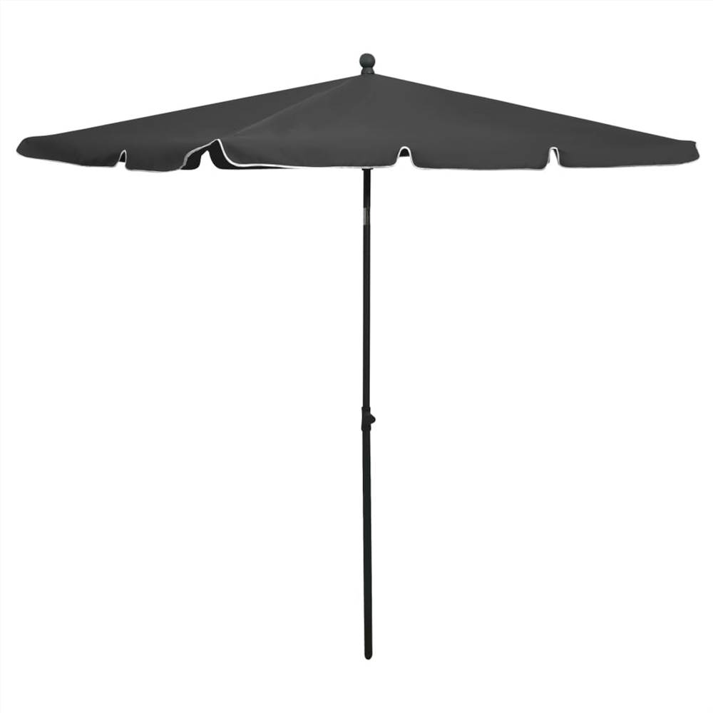 

Garden Parasol with Pole 210x140 cm Anthracite