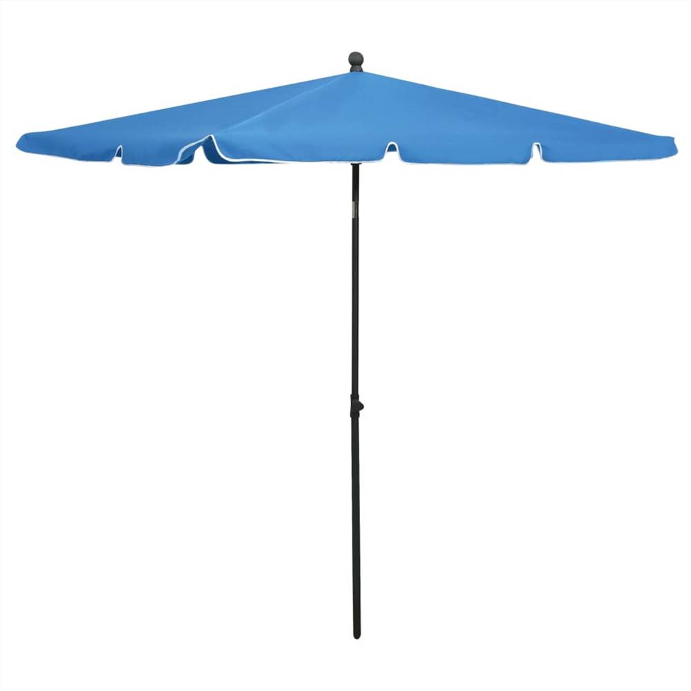 

Garden Parasol with Pole 210x140 cm Azure Blue