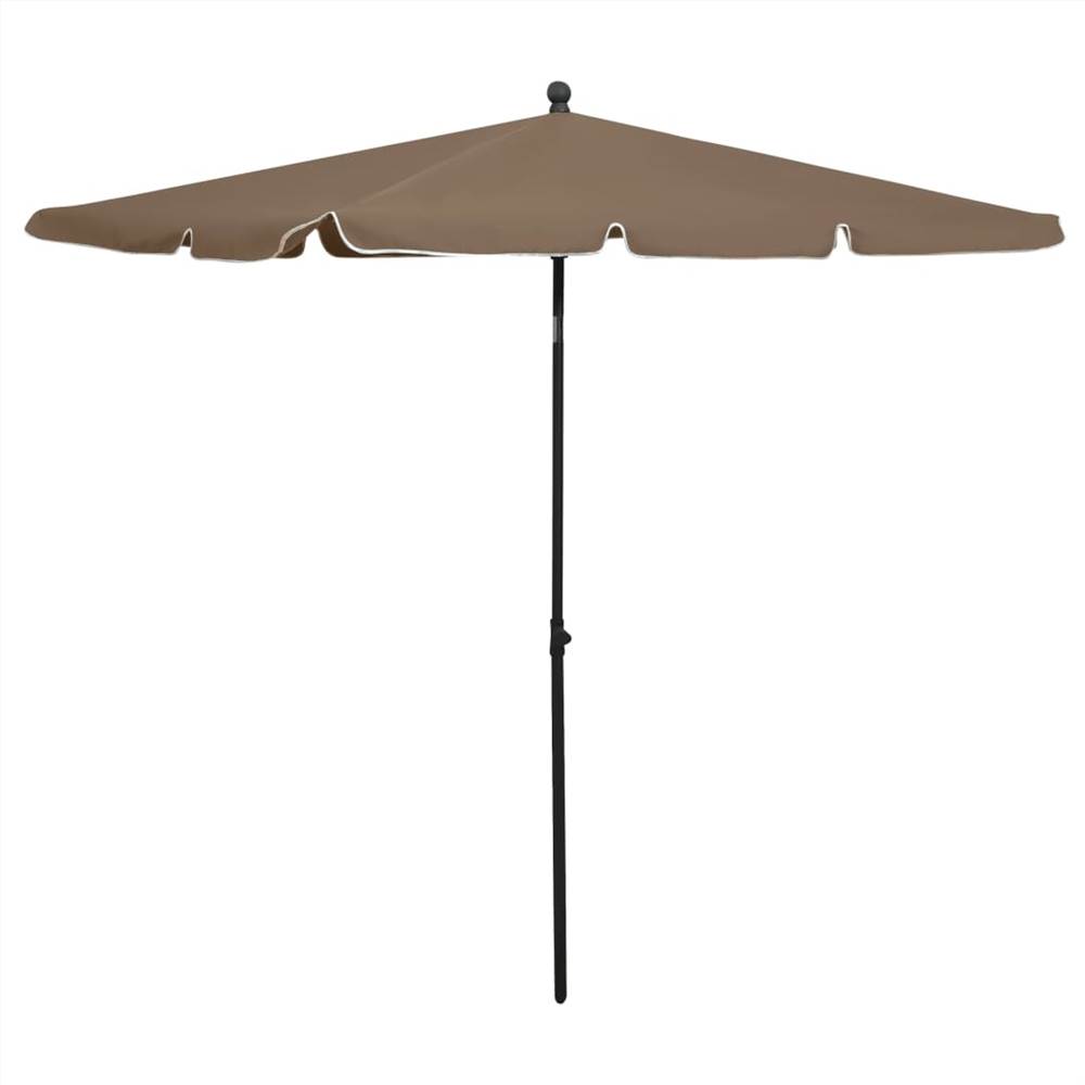 

Garden Parasol with Pole 210x140 cm Taupe