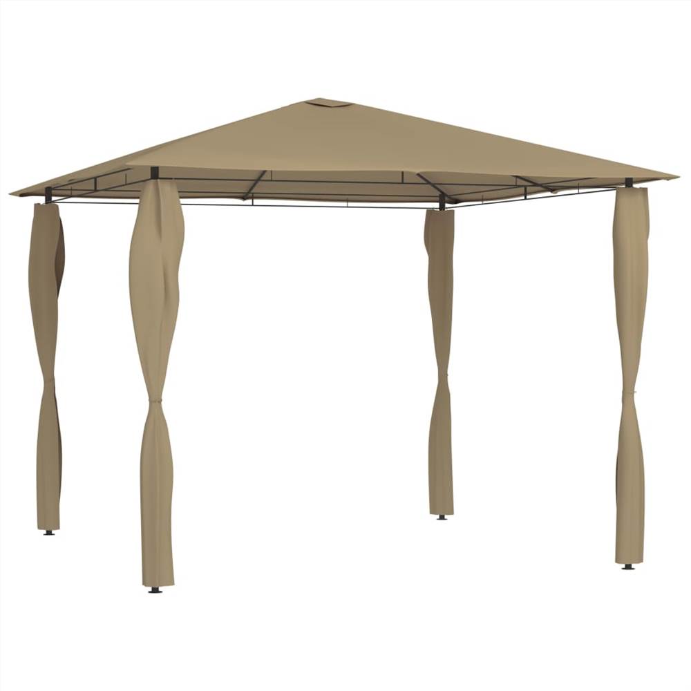 Gazebo with Sidewall 3x3x2.6 m Taupe 160 g/m², Other  - buy with discount