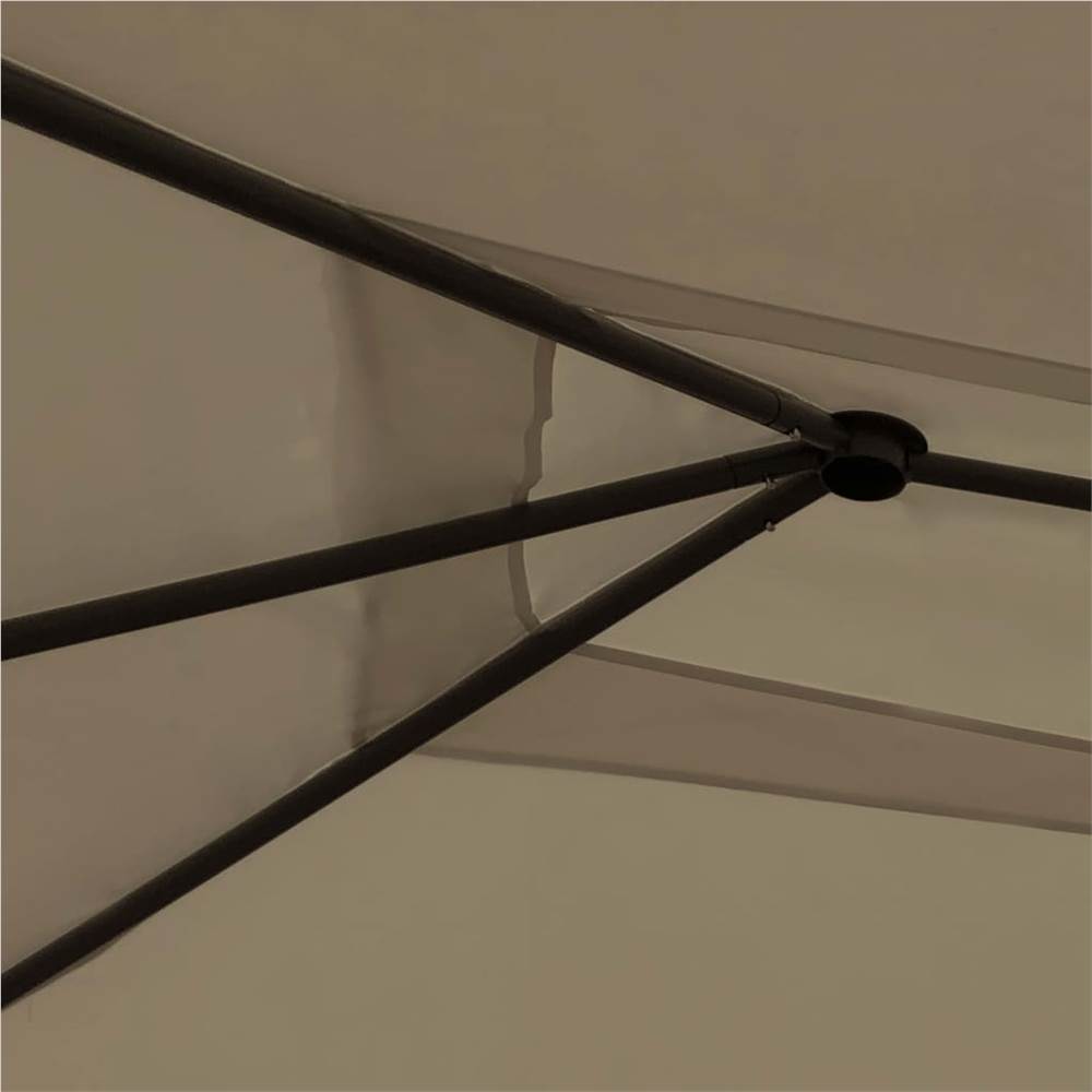 Gazebo with Sidewall 3x4x2.6 m Taupe 160 g/m²