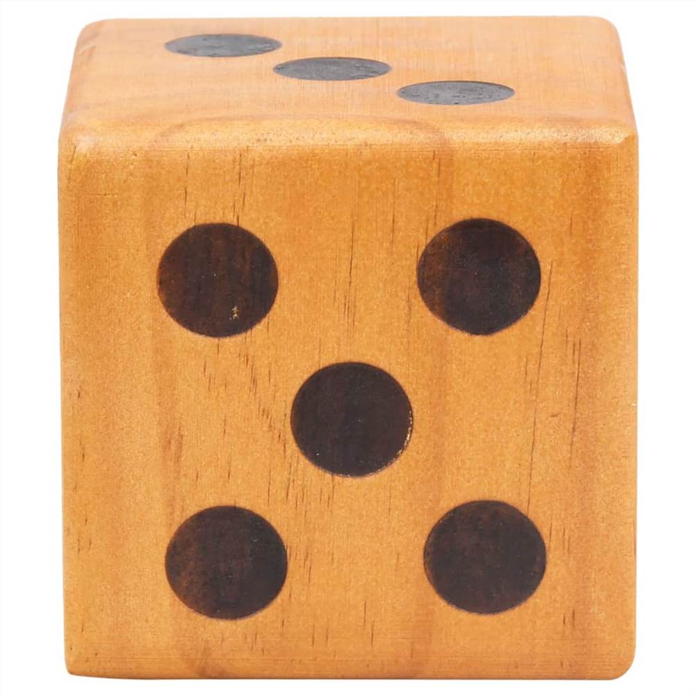 Giant Yard Dice Set 6 pcs Solid Pinewood