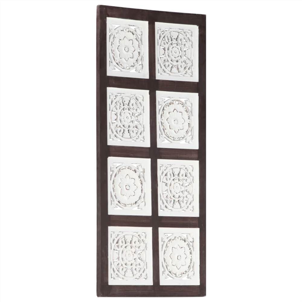 

Hand-Carved Wall Panel MDF 40x80x1.5 cm Brown and White