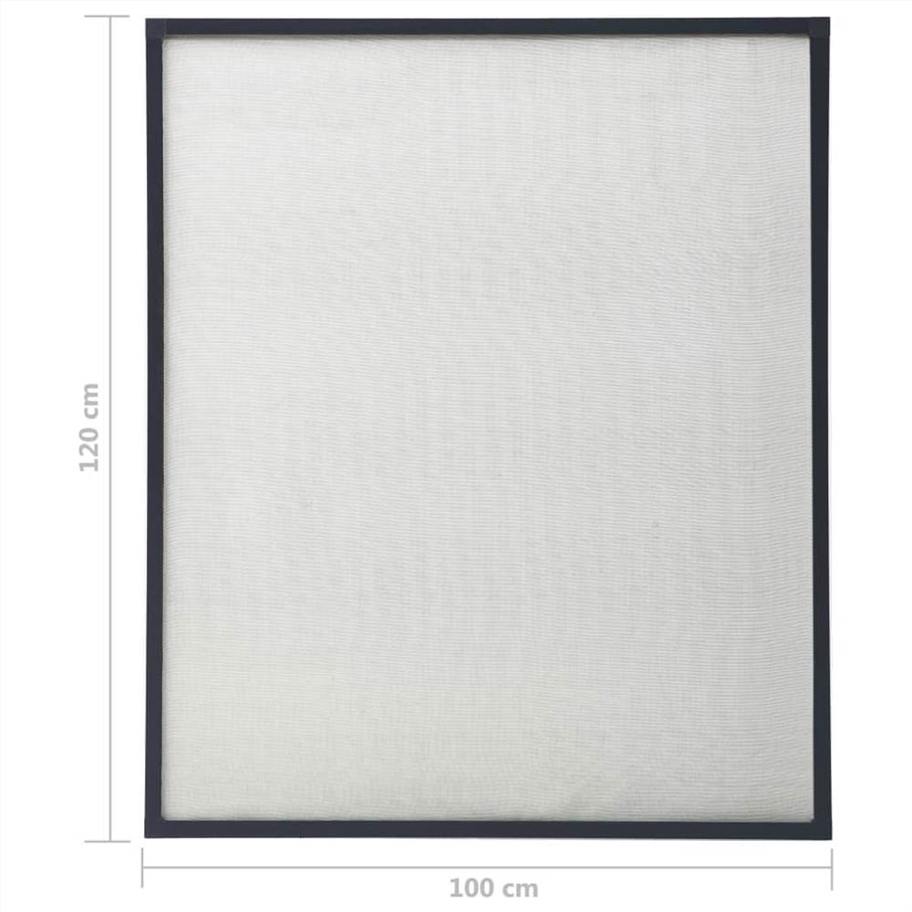 Insect Screen for Windows Anthracite 100x120 cm
