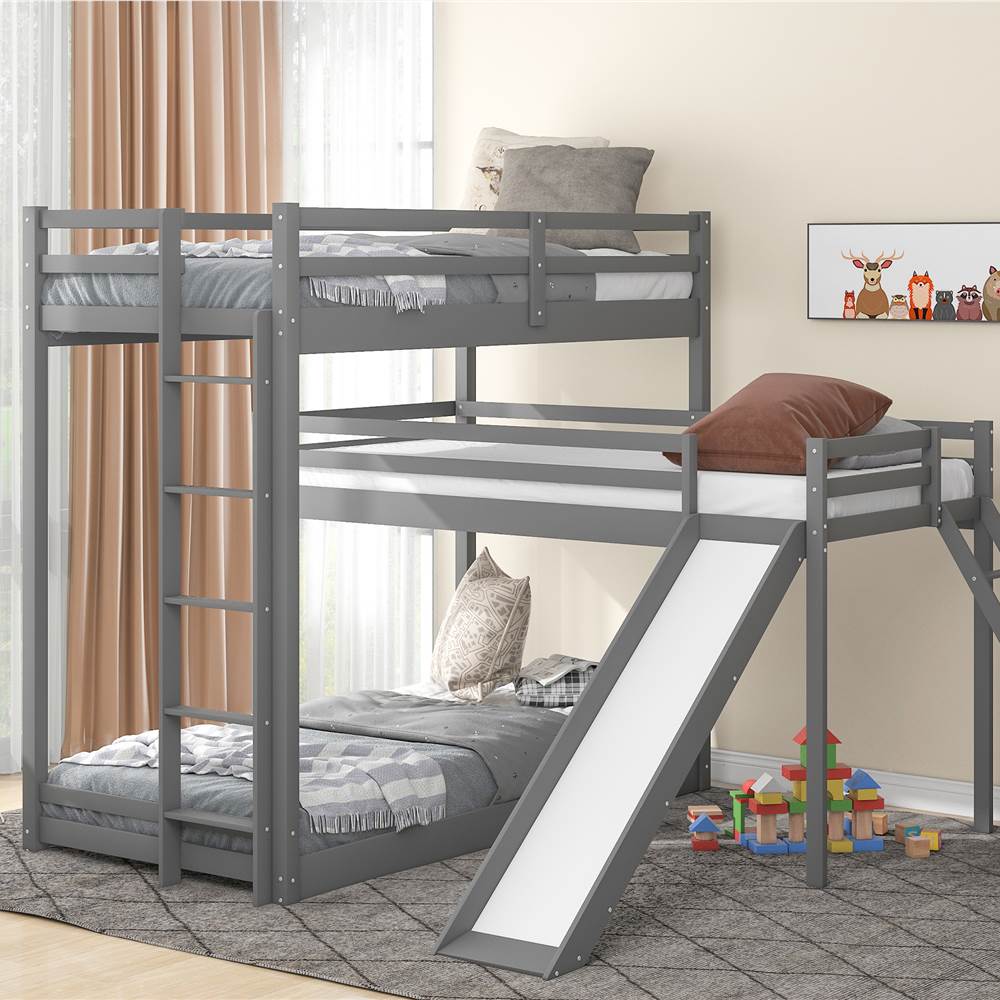 Litera doble en forma de L sobre dos camas individuales con cama alta —  Brother's Outlet