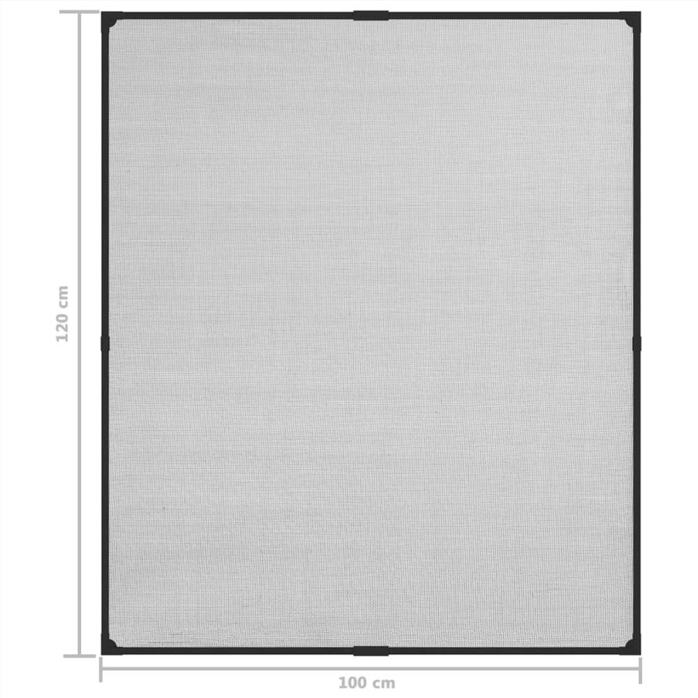 Magnetic Insect Screen for Windows Anthracite 100x120 cm Fibreglass