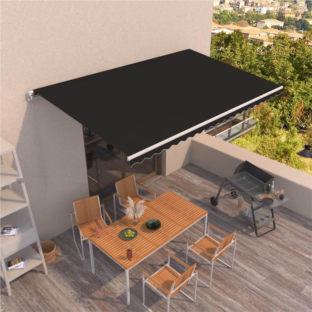 Manual Retractable Awning 500x350 cm Anthracite