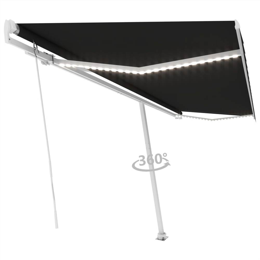 

Manual Retractable Awning with LED 500x300 cm Anthracite