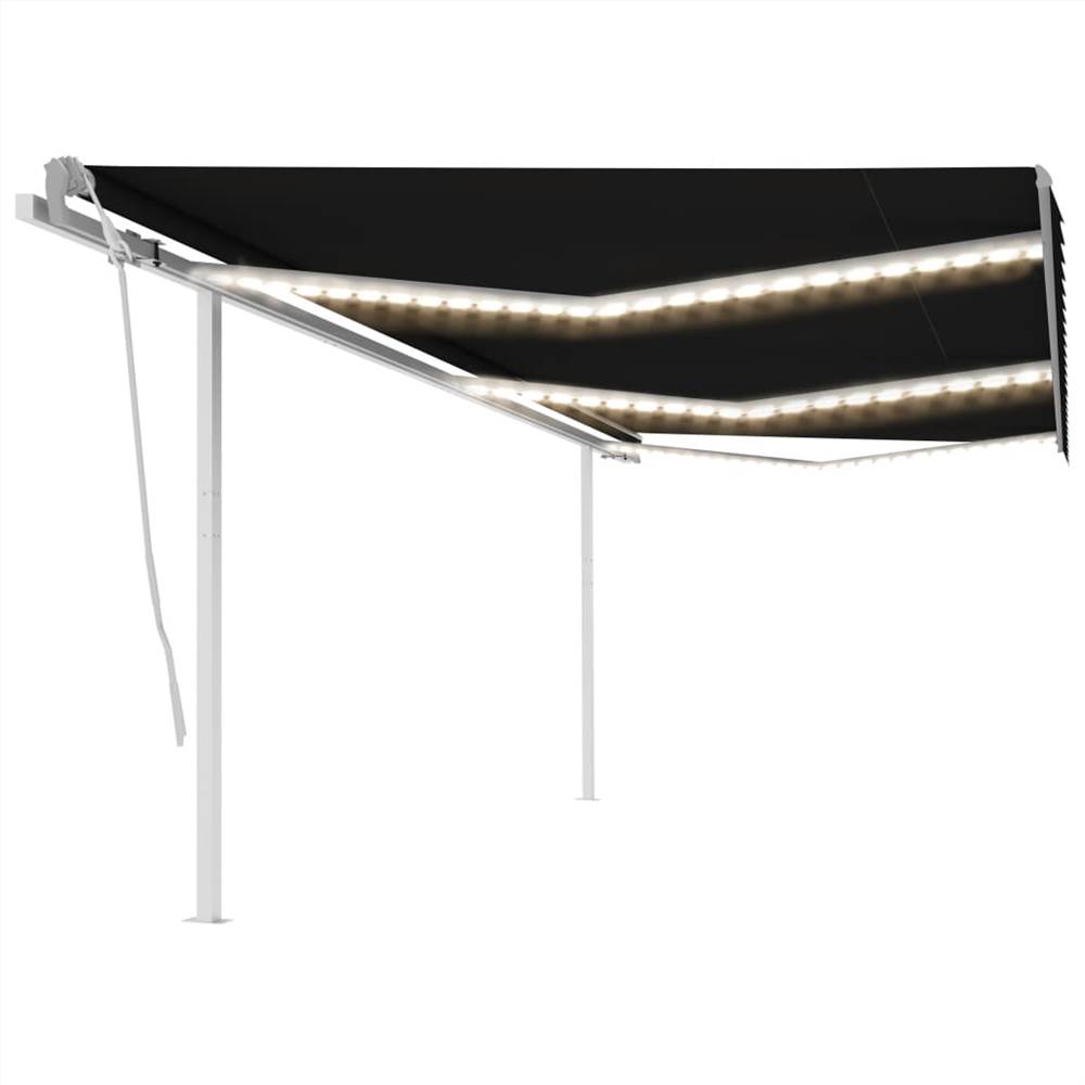 

Manual Retractable Awning with LED 6x3 m Anthracite