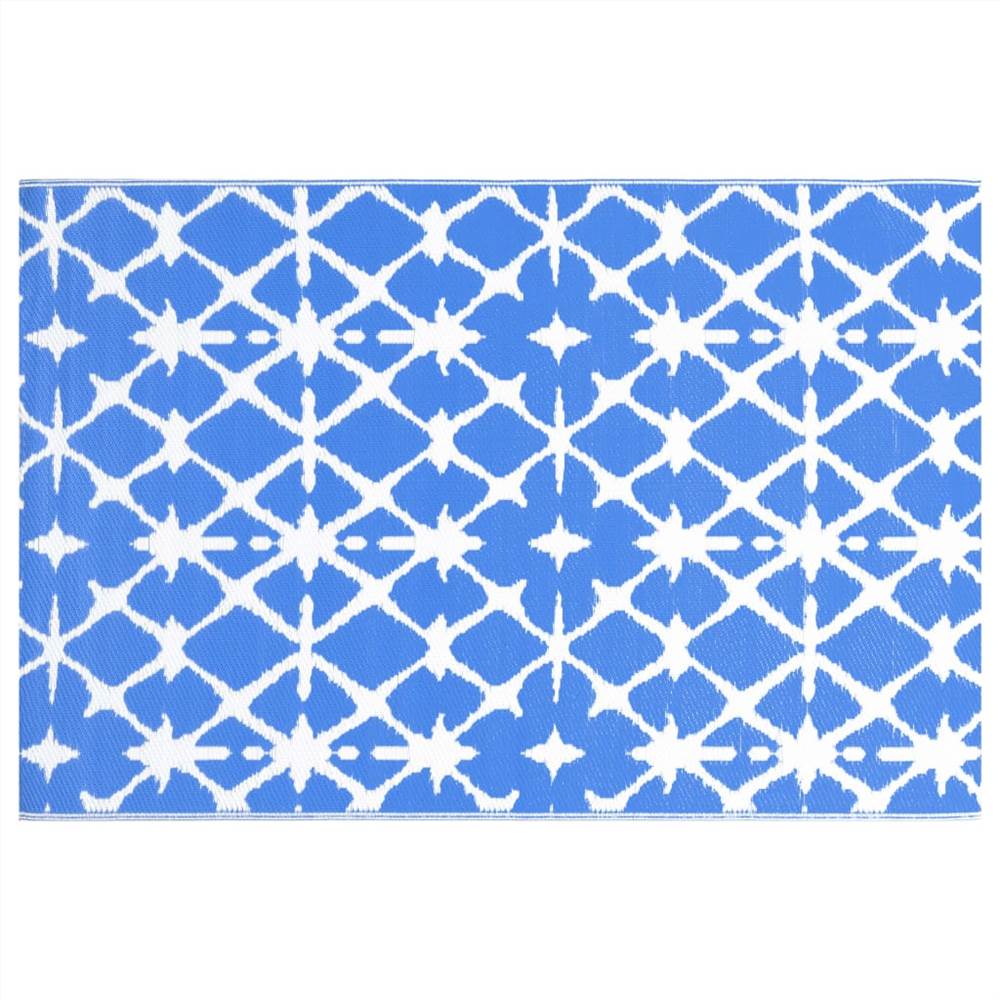 Outdoor Carpet Blue and White 190x290 cm PP