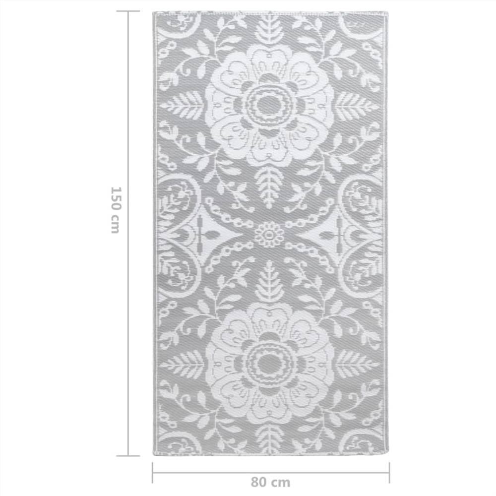 Outdoor Carpet Light Grey 80x150 cm PP