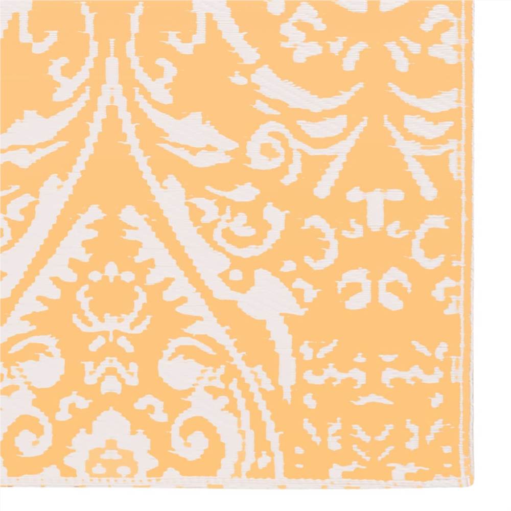 Outdoor Carpet Orange and White 190x290 cm PP