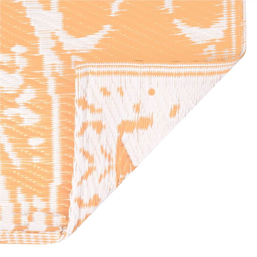 Outdoor Carpet Orange and White 190x290 cm PP