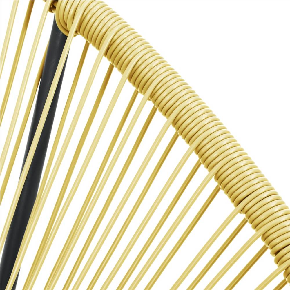 Outdoor Rocking Moon Chair Poly Rattan Beige