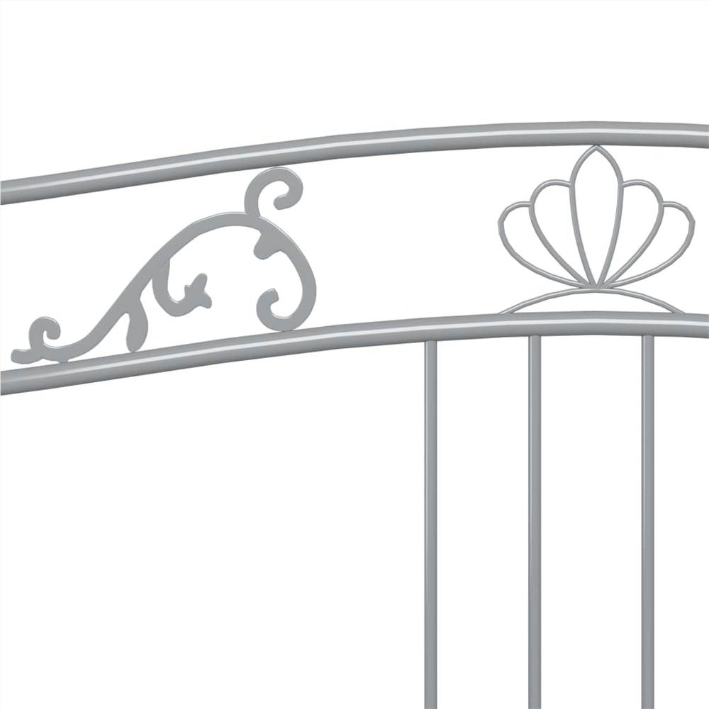 Pull-out Sofa Bed Frame Grey Metal 90x200 cm