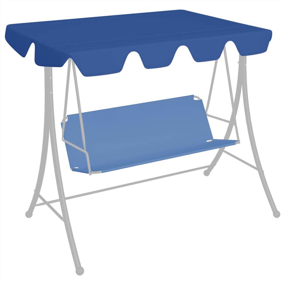

Replacement Canopy for Garden Swing Blue 150/130x70/105 cm