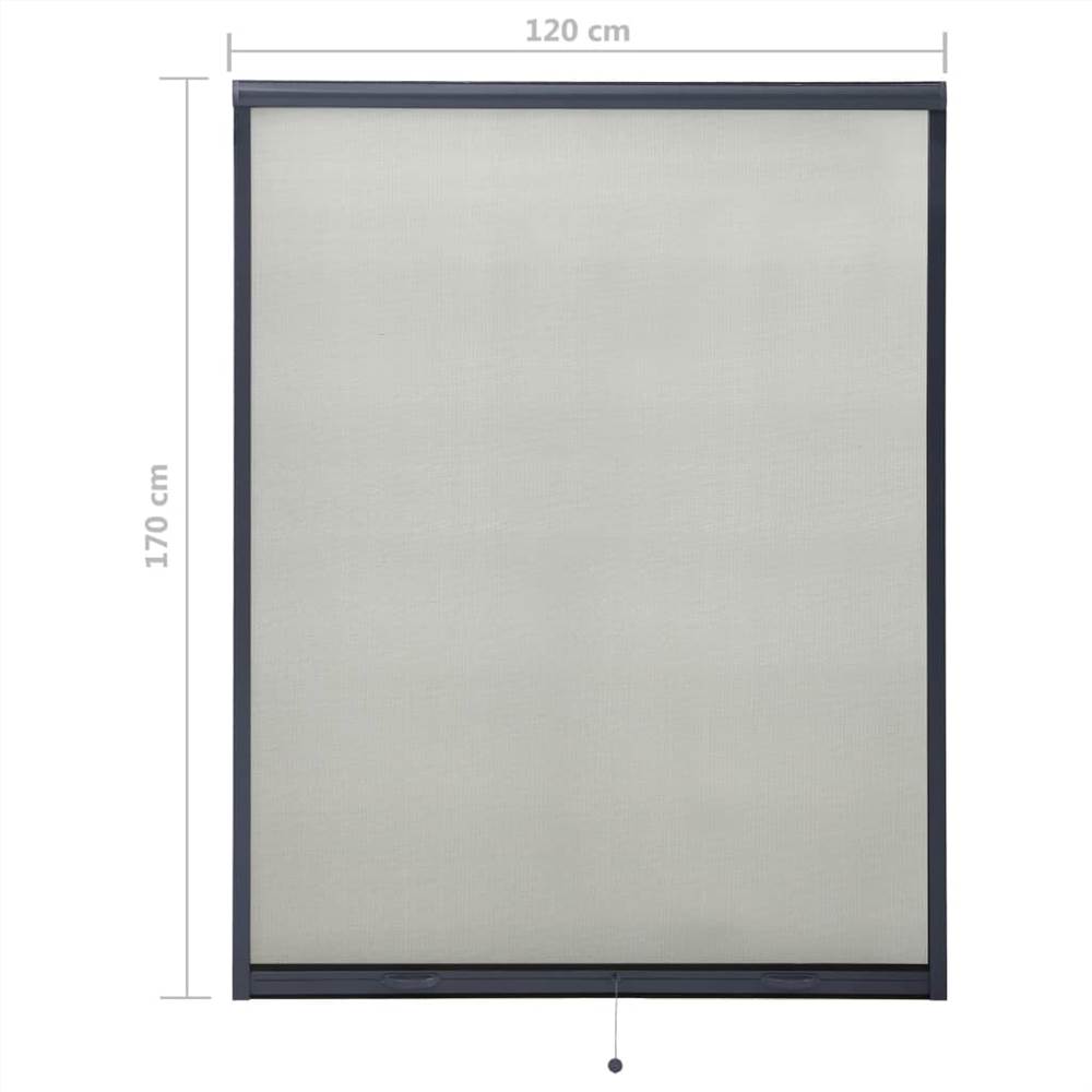 Roll down Insect Screen for Windows Anthracite 120x170 cm