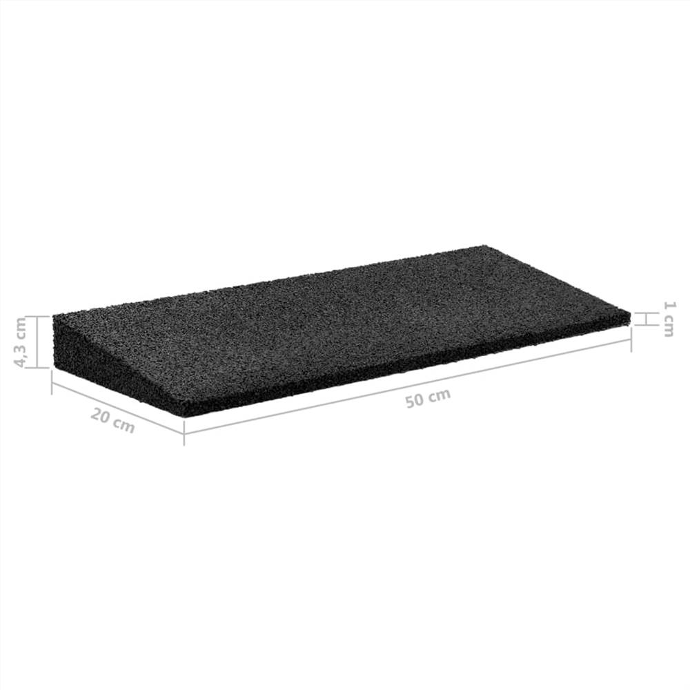 Rubber Kerb Ramp 2 pcs Black 50x20x1-4.3 cm