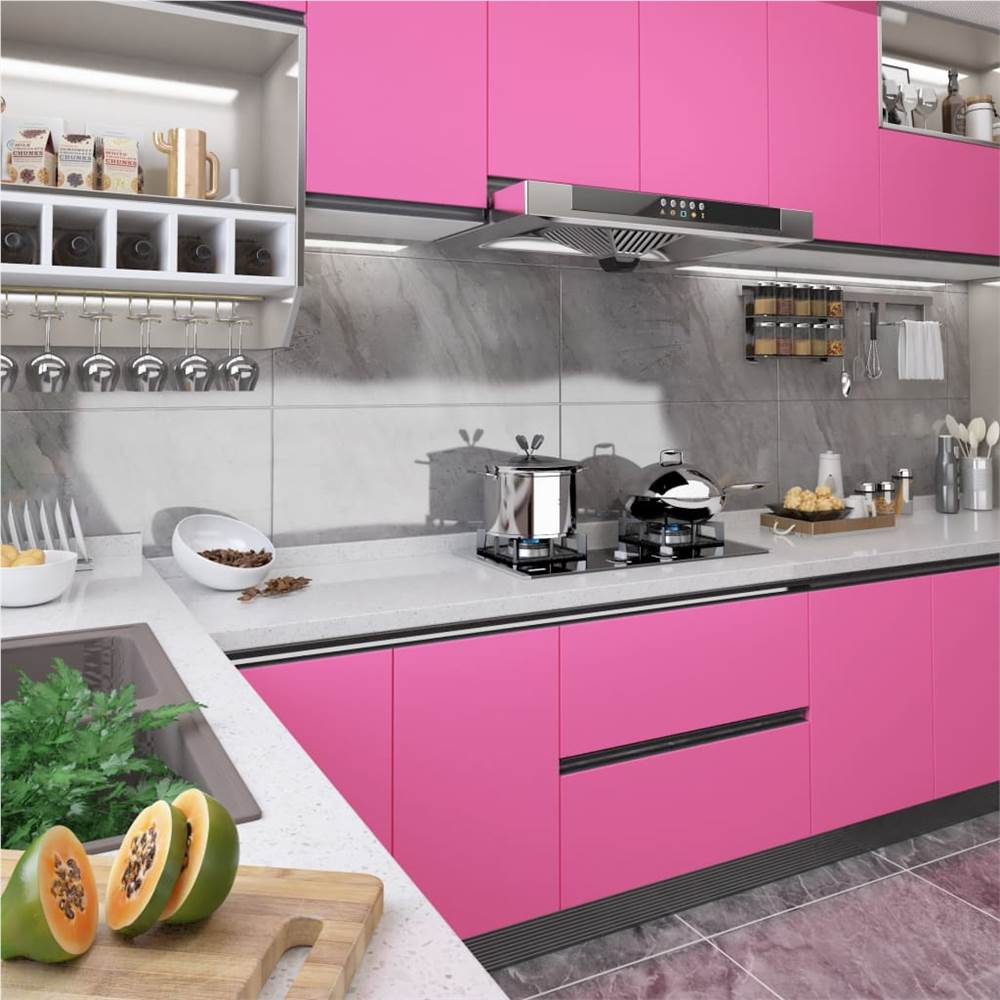 Selbstklebende Möbelfolie Hochglanz Pink 500x90 cm PVC